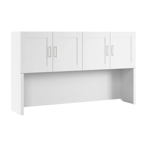 Dessus de bureau mural 72 W avec 4 portes de style Shaker et rangement