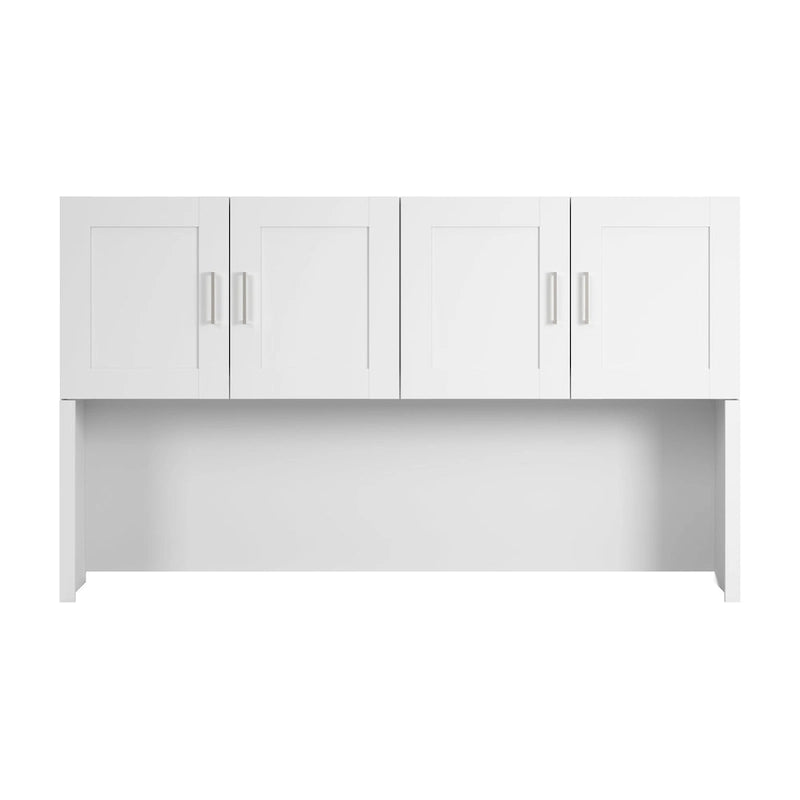 Dessus de bureau mural 72 W avec 4 portes de style Shaker et rangement