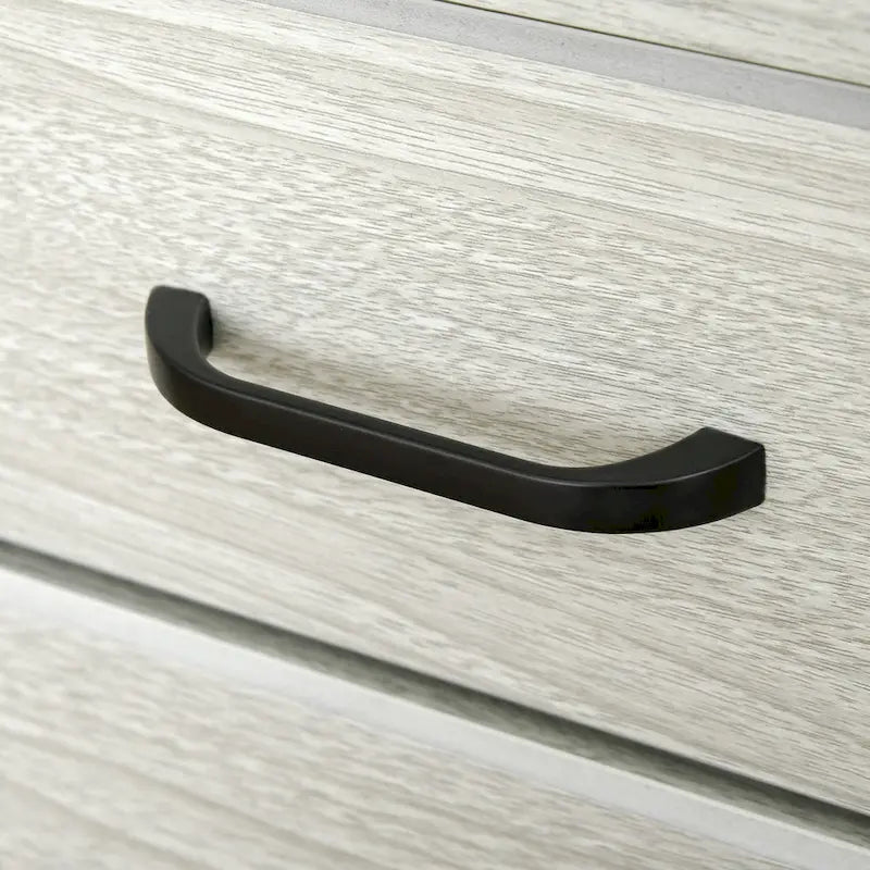Classeur latéral gris anthracite avec étagère ouverte et 2 tiroirs