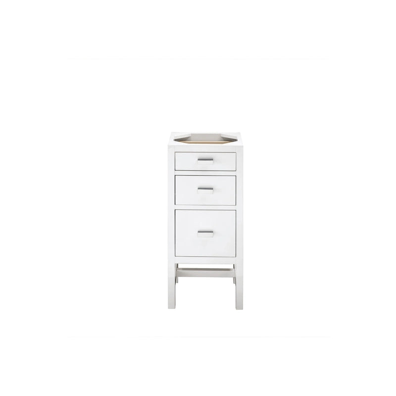 Meuble bas de salle de bain blanc brillant de 38 cm avec 3 tiroirs