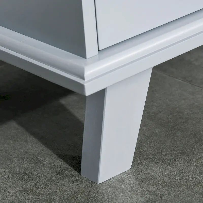 Buffet de rangement console en bois gris à motifs français