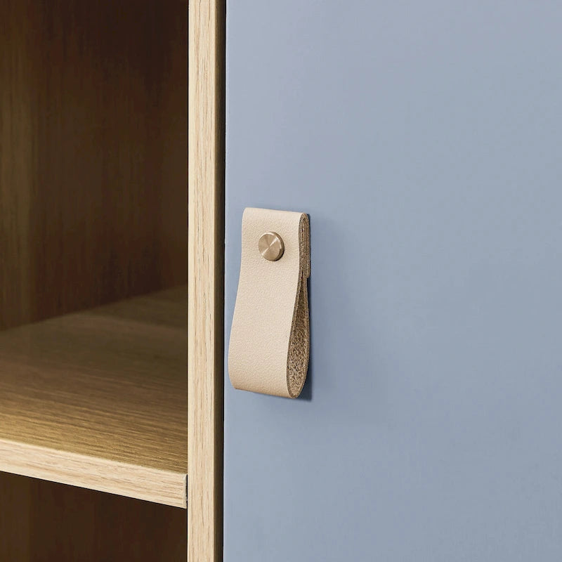 Meuble de rangement 3 tiroirs avec portes et étagères ouvertes, blanc