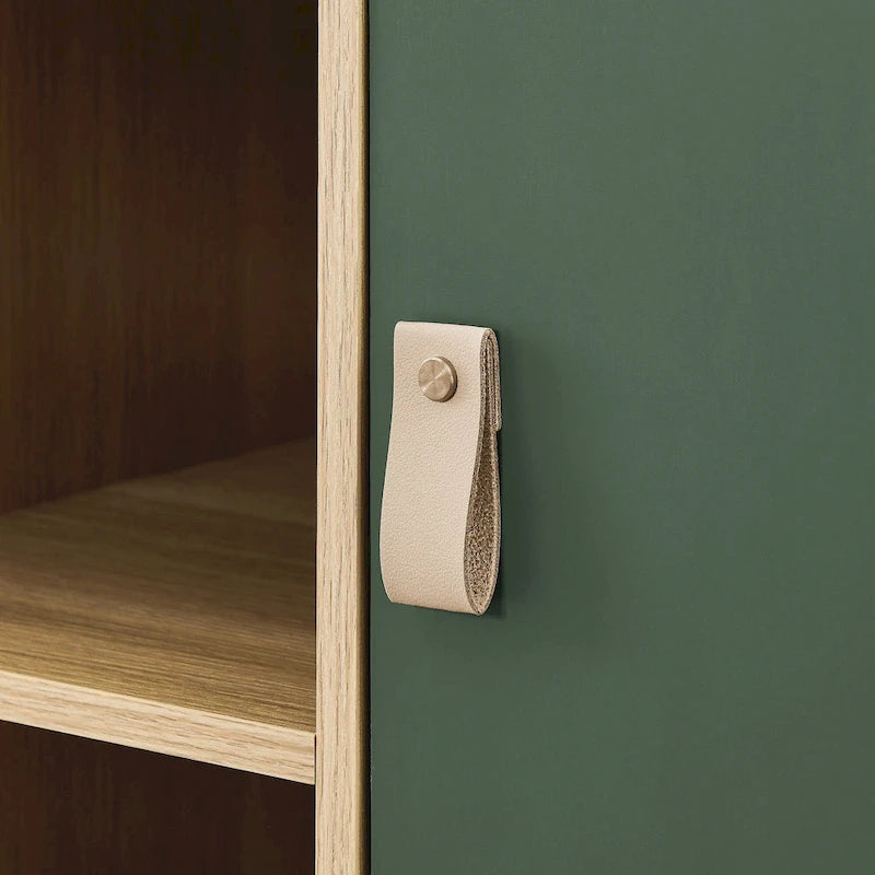 Meuble de rangement 3 tiroirs avec portes et étagères ouvertes, blanc