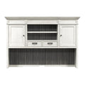 Hartford Wood Hutch With Wire Mesh Doors, Storage Hutch, Office Cabinet, Black