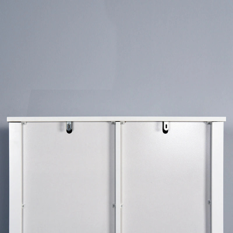 Meuble de Rangement au-dessus des Toilettes avec Porte Coulissante Style Grange Blanc